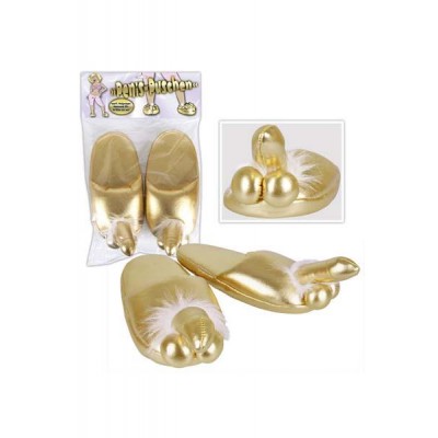 Gold penis slippers